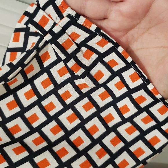 Short Sleeve Geometric Square Blouse Womens Plus 3X Worthington - Picture 8 of 10